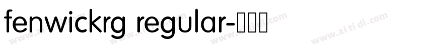 fenwickrg regular字体转换